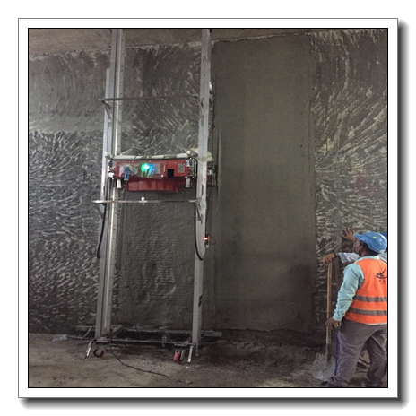 #Product testing# Automatic Exterior Wall Plaster Machine Cement Motar Wall Spray